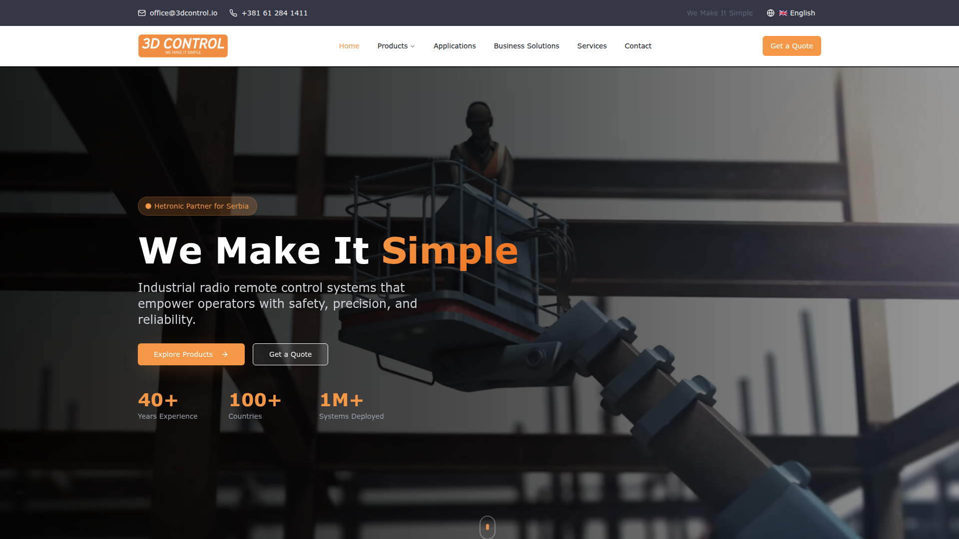 3D Control - snimak ekrana studije slučaja