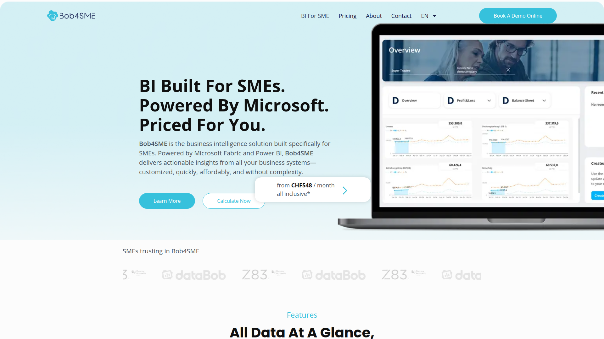 bob4SME - snimak ekrana studije slučaja