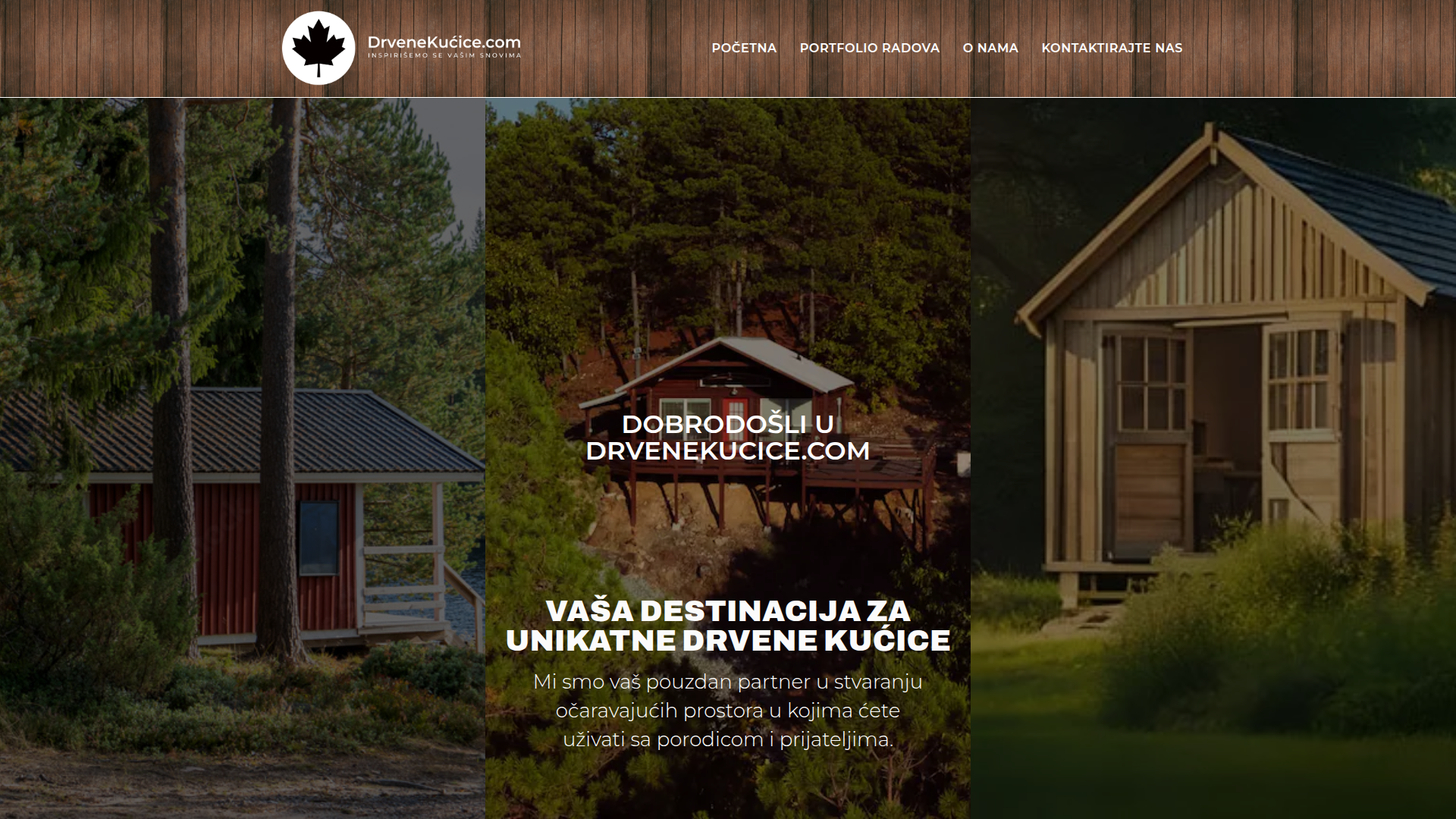 DrveneKucice.com - snimak ekrana studije slučaja